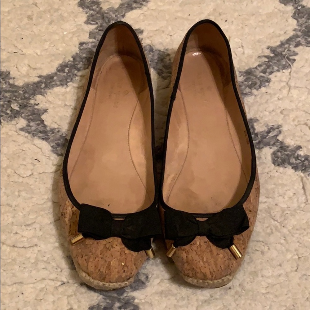Kate Spade Cork Bow Flats